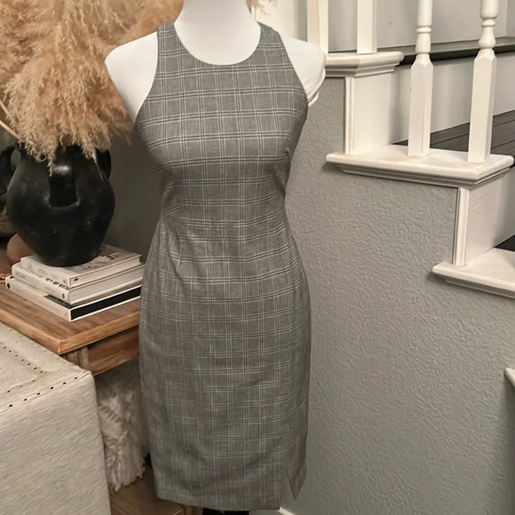 Banana Republic GLEN PLAID SPORTIF SHEATH DRESS PETITE SIZE 0 - Picture 1 of 8